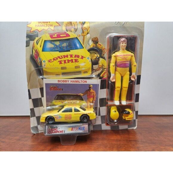 Racing Champions 1991 Bobby Hamilton 68 Racing Superstars Action Figure Car Card - Picture 3 of 12